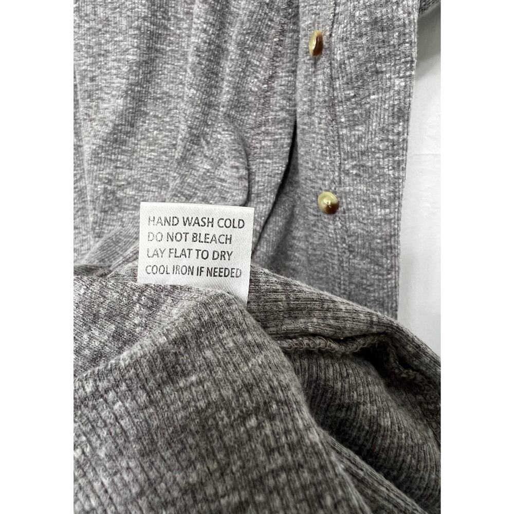 Grey Rib Knit Long Cardigan Extra Small - Picture 7 of 7